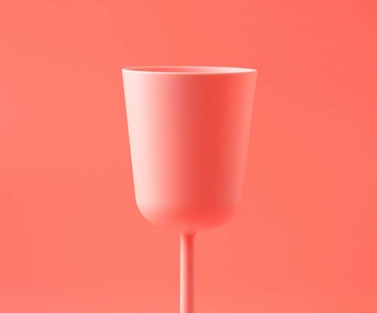 A pink cup